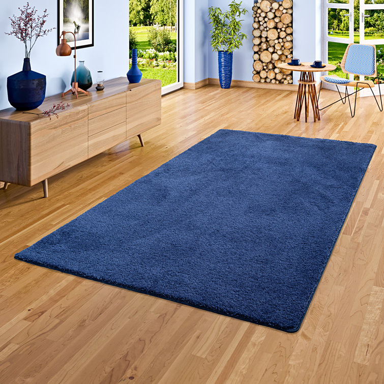 Ebern Designs Johnie Dark Blue Rug & Reviews Wayfair.co.uk